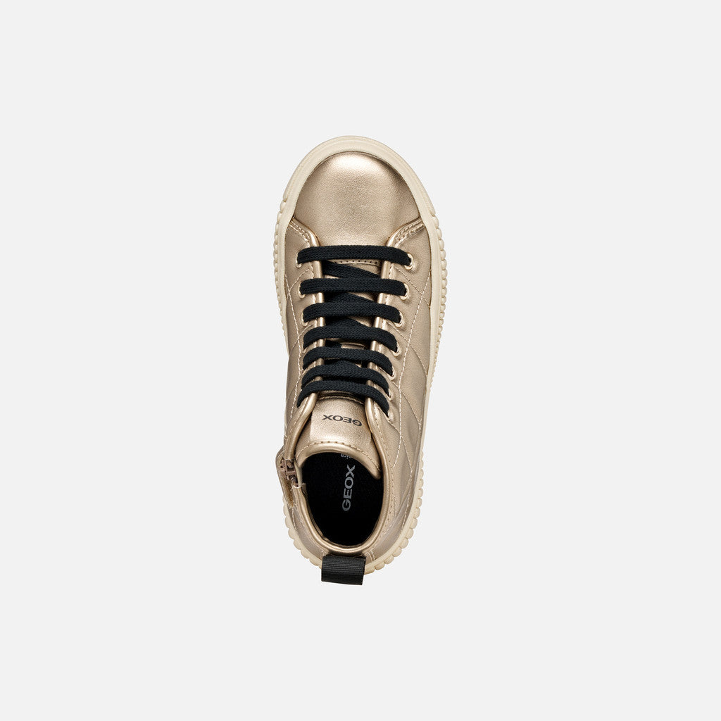 Geox pantofi fete cu siret Laquinny 28-35 Platinum