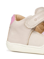 Geox pantofi fete decupati Barefoot Steppieup 20-27 Ivory/PiInk