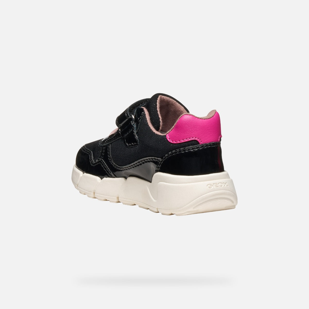 Geox pantofi fete Flexyper Mini 24-27 Black/Fuchsia cu stea