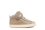 Geox pantofi fete Kalipspera 28-36 Dark Beige cu inimioare