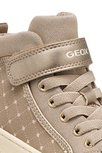 Geox pantofi fete Kalipspera 28-36 Dark Beige cu inimioare