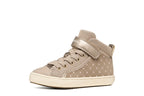 Geox pantofi fete Kalipspera 28-36 Dark Beige cu inimioare