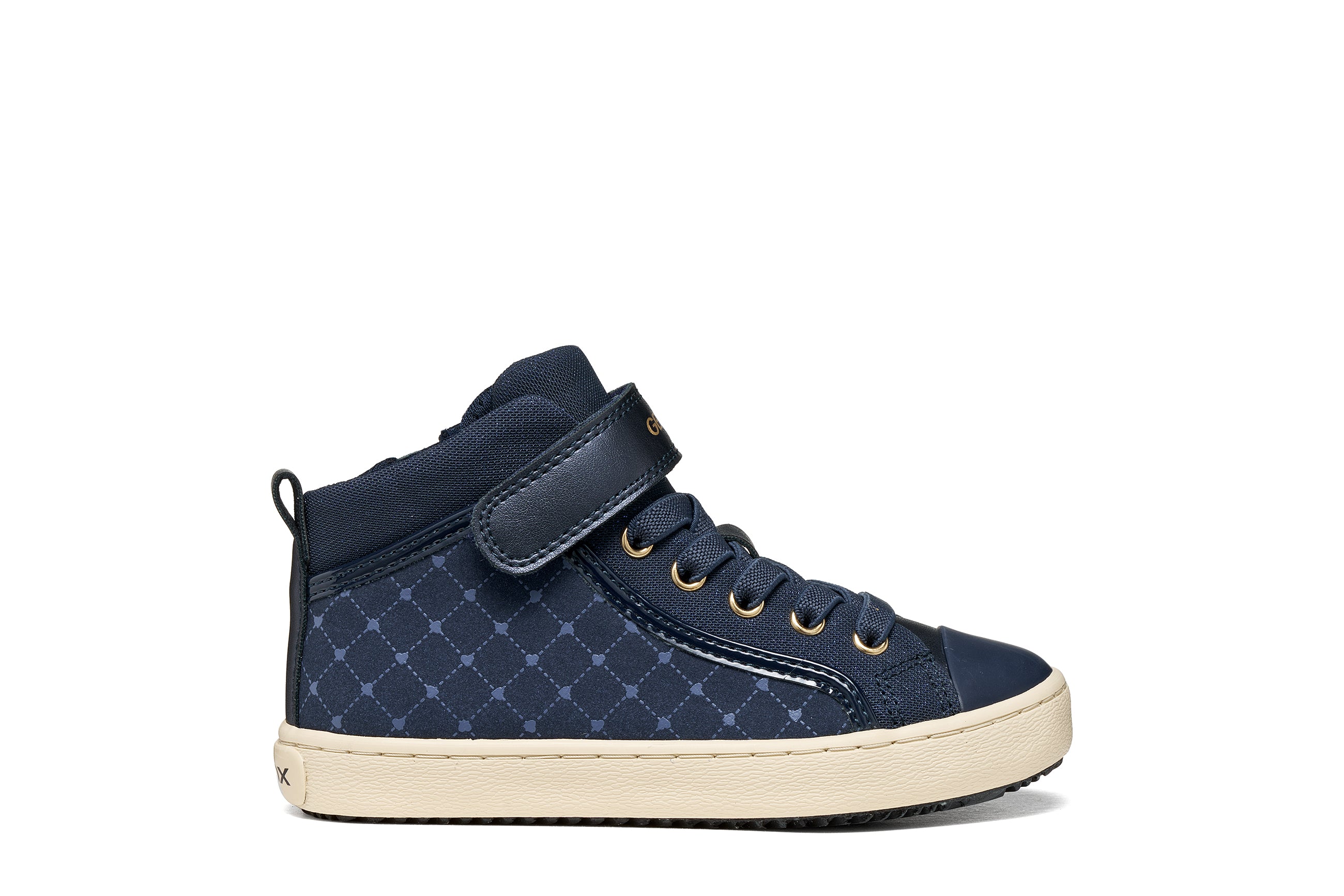 Geox pantofi fete Kalipspera 28-36 Navy cu inimioare