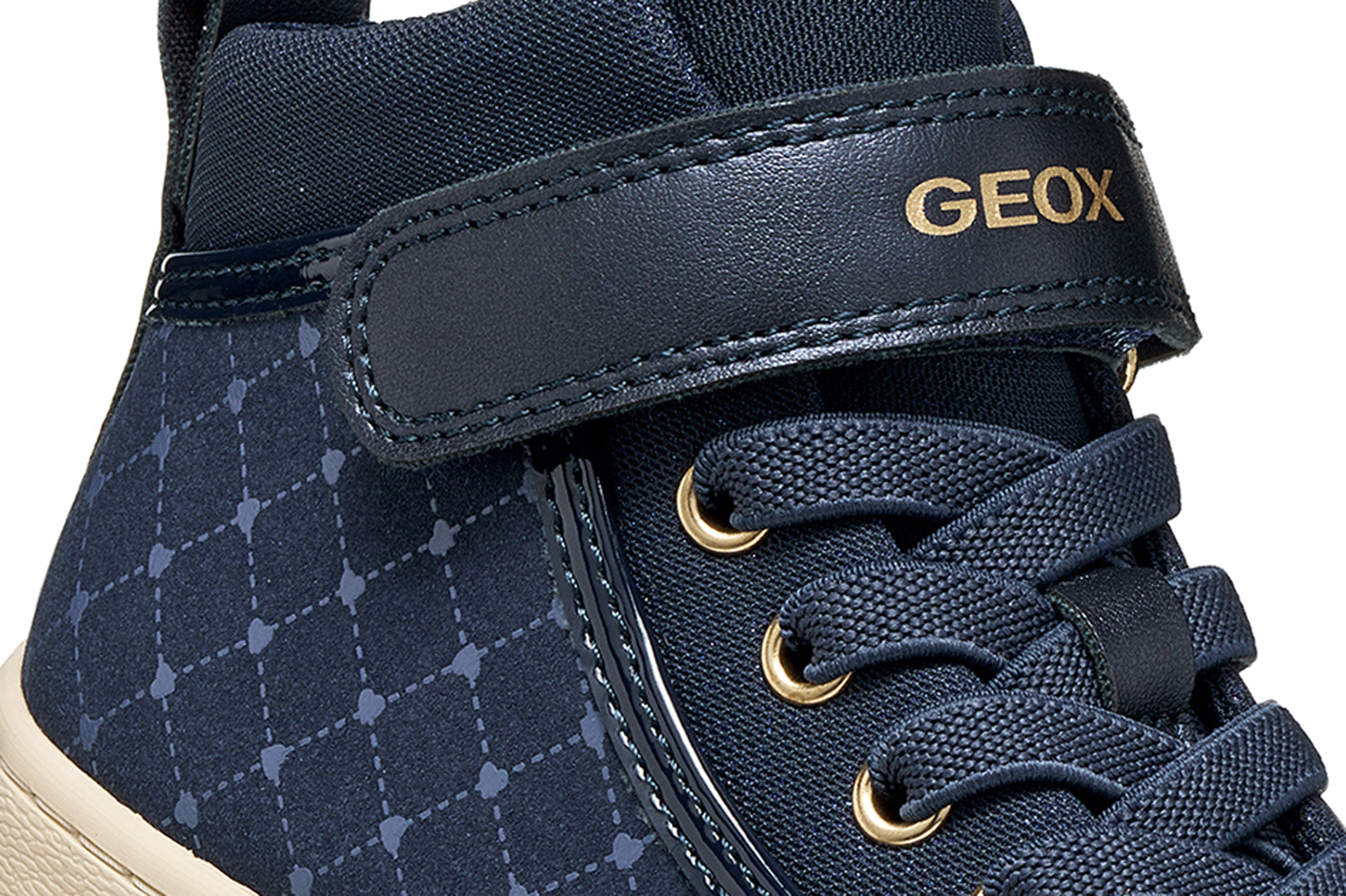 Geox pantofi fete Kalipspera 28-36 Navy cu inimioare