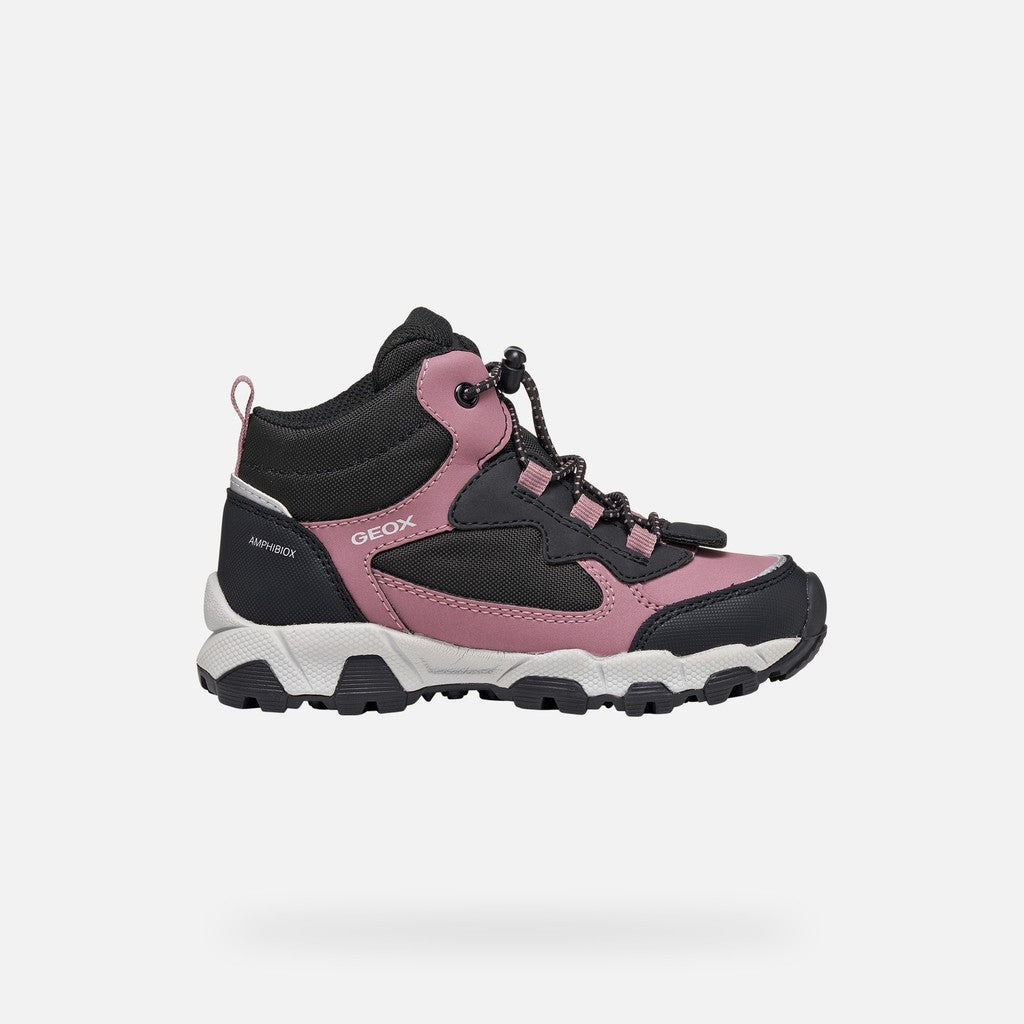 Geox pantofi fete Magnetar Abx Junior AmphibioxTEX Waterproof 28-36 Dark rose/Black