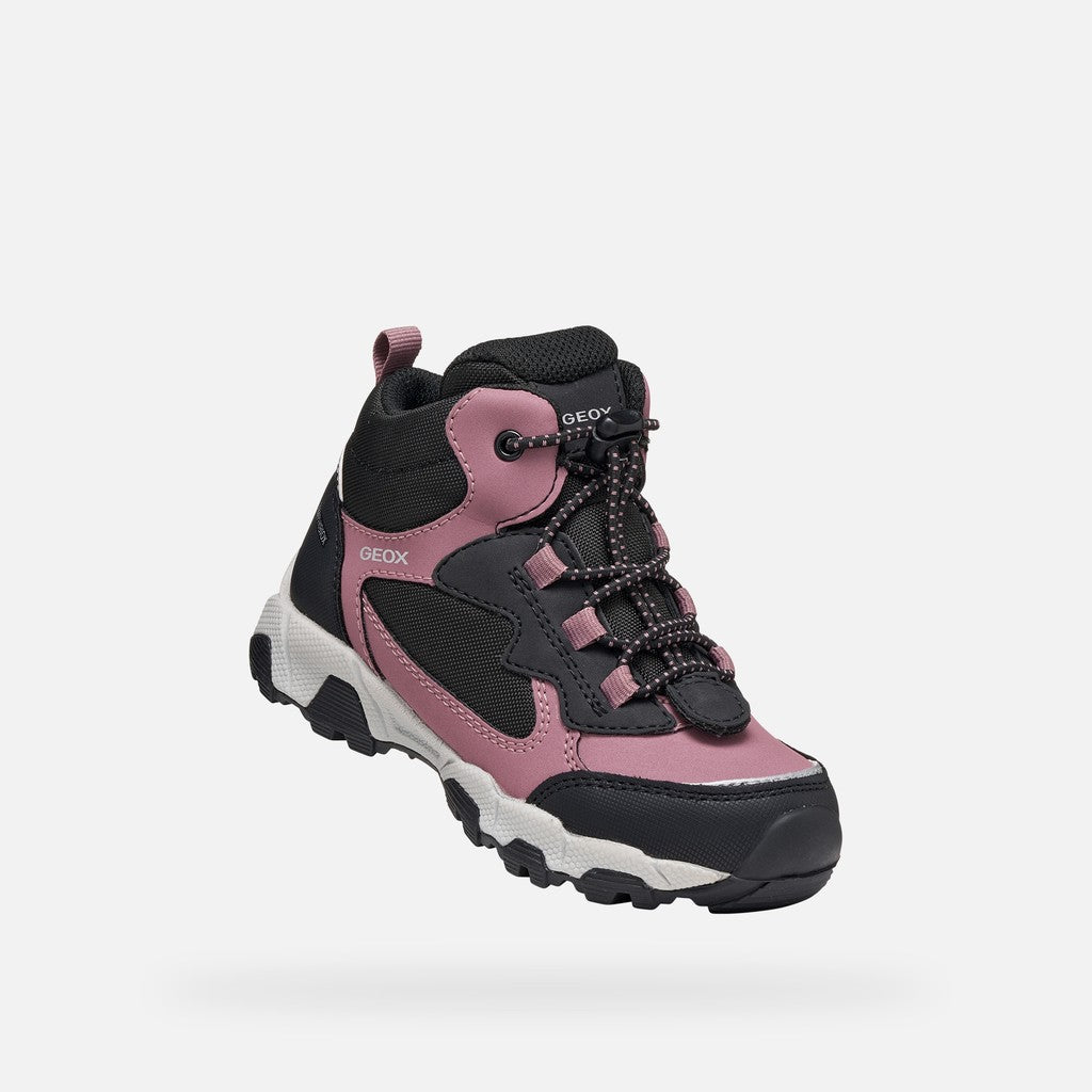 Geox pantofi fete Magnetar Abx Junior AmphibioxTEX Waterproof 28-36 Dark rose/Black