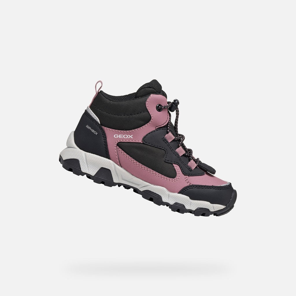 Geox pantofi fete Magnetar Abx Junior AmphibioxTEX Waterproof 28-36 Dark rose/Black