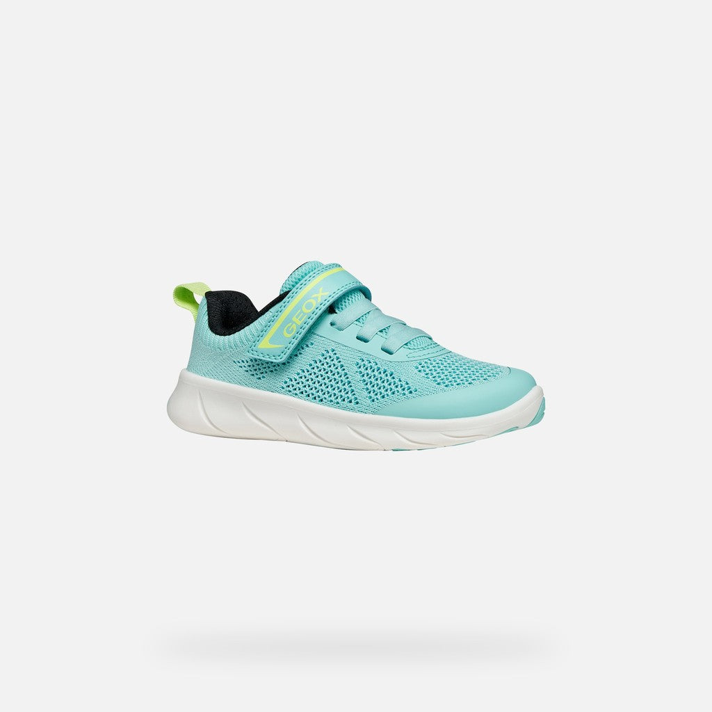 Geox pantofi fete sport Barefoot Foot-Run 26-34 Watersea/Acid green