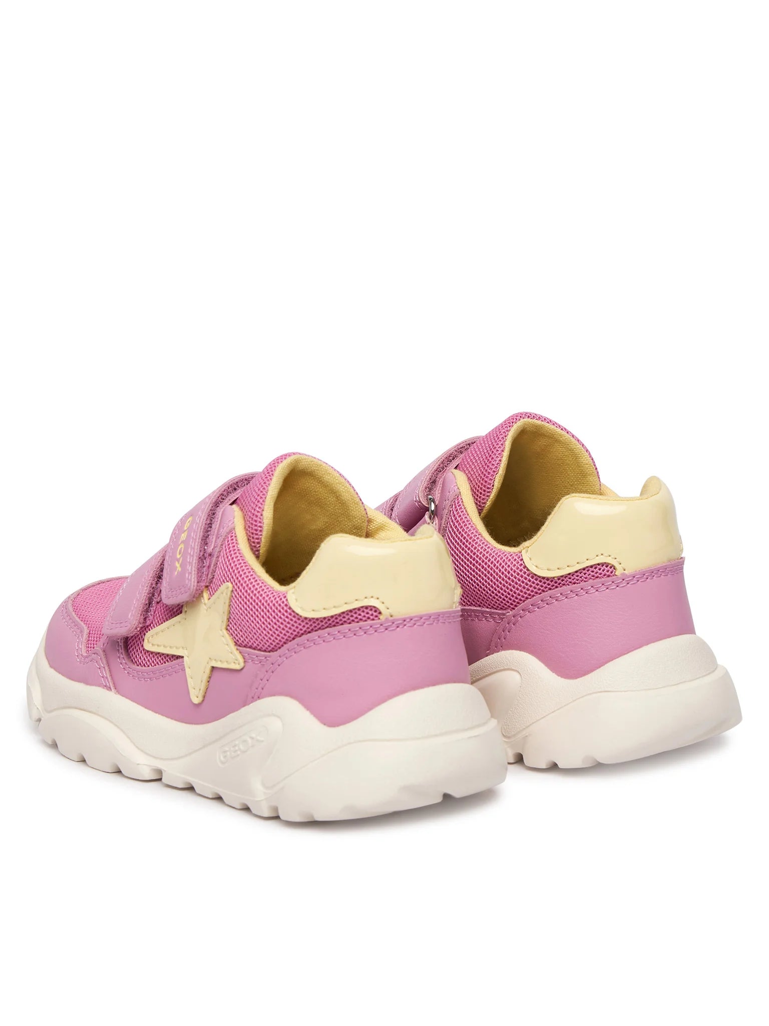 Geox pantofi fete sport Ciufciuf 20-27 Dark Pink/Light Yellow cu stea