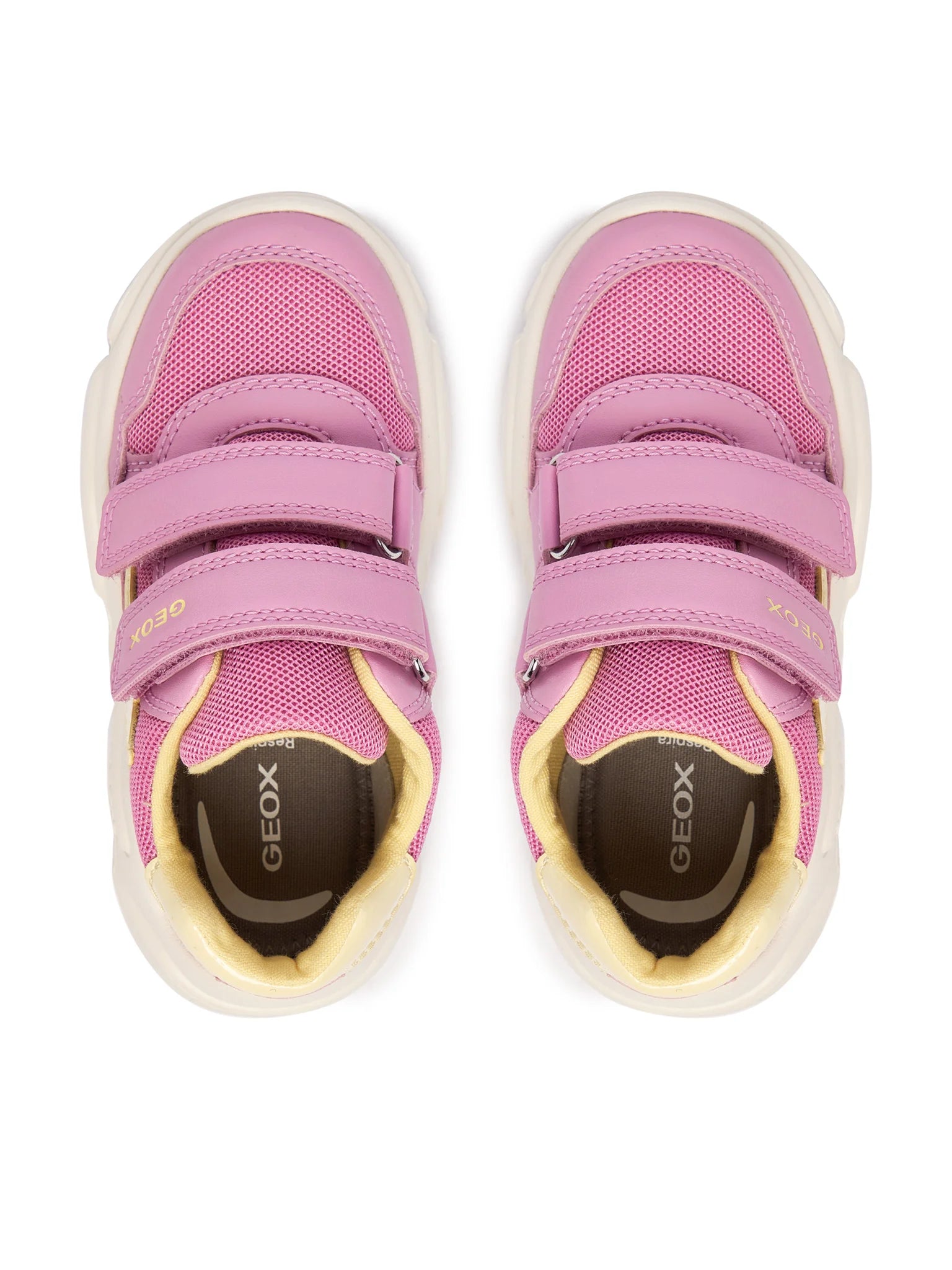 Geox pantofi fete sport Ciufciuf 20-27 Dark Pink/Light Yellow cu stea