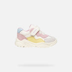 Geox pantofi fete sport Ciufciuf 20-27 Off white/Pink