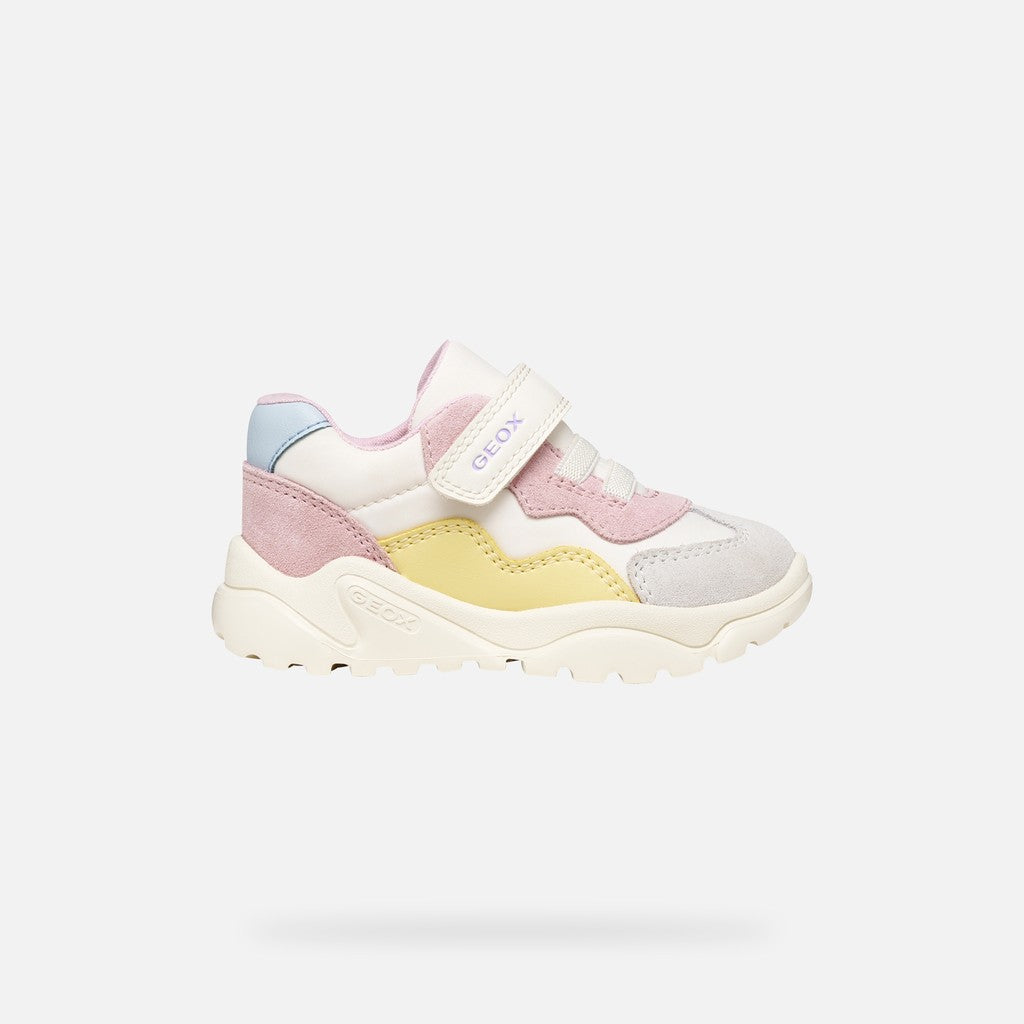 Geox pantofi fete sport Ciufciuf 20-27 Off white/Pink