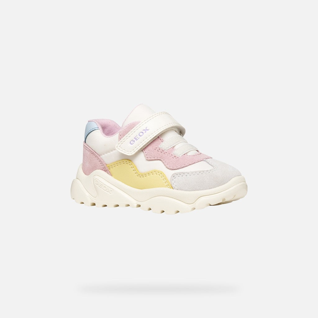 Geox pantofi fete sport Ciufciuf 20-27 Off white/Pink