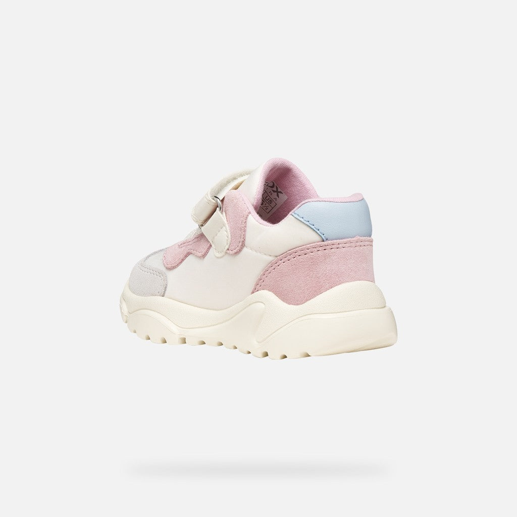 Geox pantofi fete sport Ciufciuf 20-27 Off white/Pink
