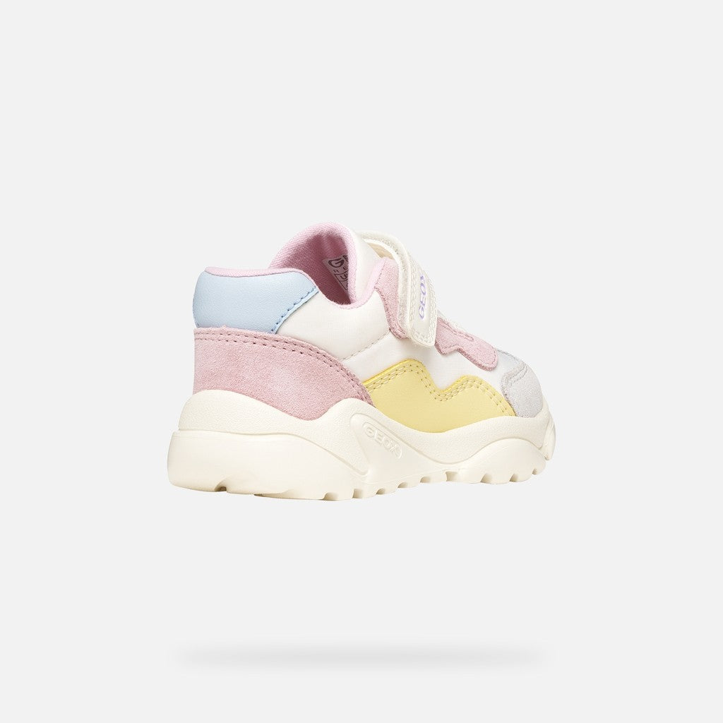 Geox pantofi fete sport Ciufciuf 20-27 Off white/Pink