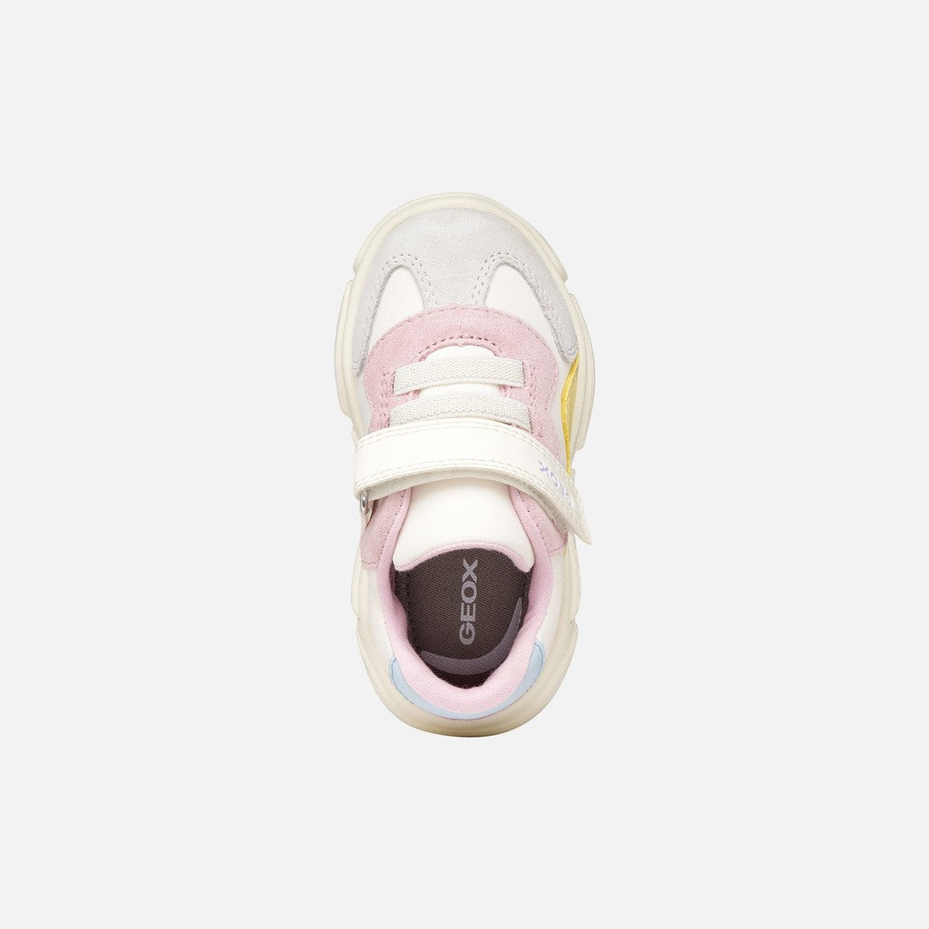 Geox pantofi fete sport Ciufciuf 20-27 Off white/Pink