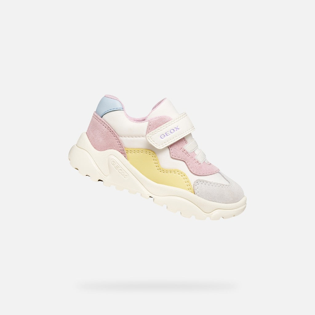 Geox pantofi fete sport Ciufciuf 20-27 Off white/Pink