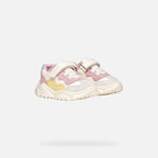 Geox pantofi fete sport Ciufciuf 20-27 Off white/Pink