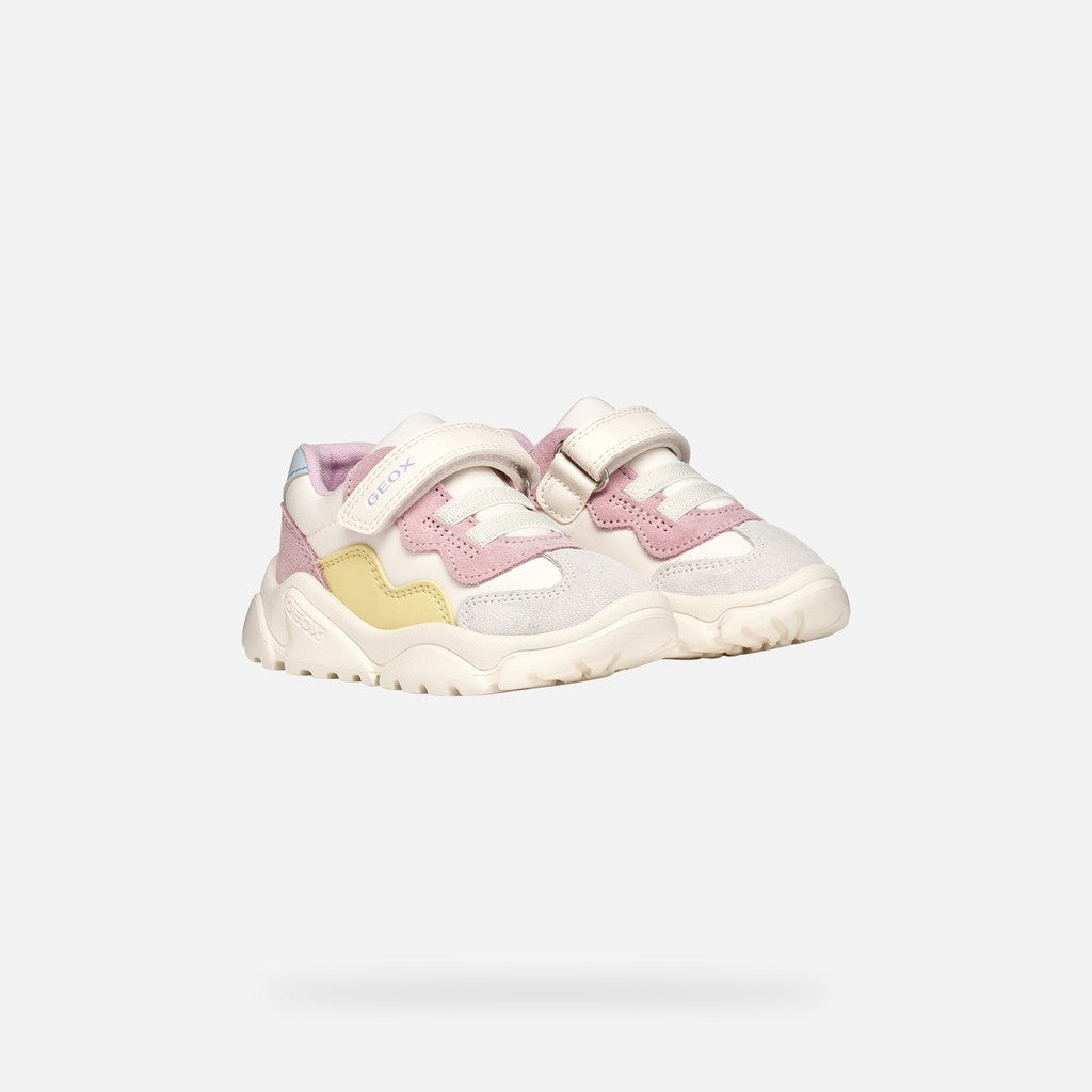 Geox pantofi fete sport Ciufciuf 20-27 Off white/Pink