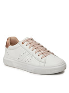 Geox pantofi fete sport cu fermoar si siret 28-35 Nettuno White/Light Rose