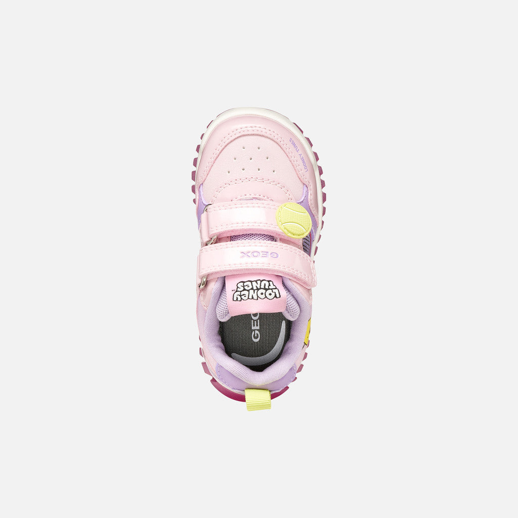 Geox pantofi fete sport cu LED Lightyloo 21-27 Lilac cu Tweety