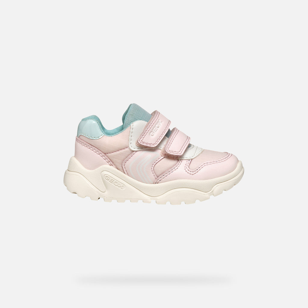 Geox pantofi fete sport cu scai 18-23 Ciufciuf Lt pink/Watersea