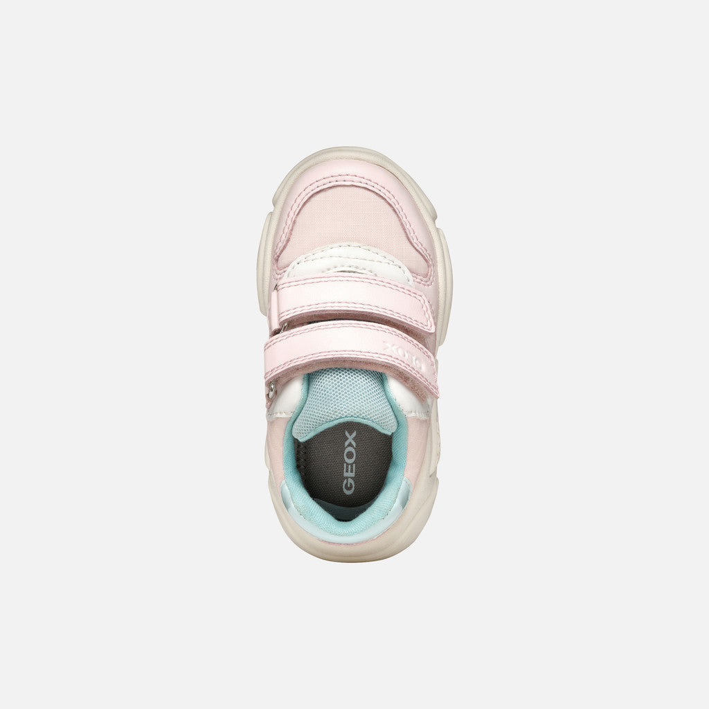 Geox pantofi fete sport cu scai 24-27 Ciufciuf Lt pink/Watersea