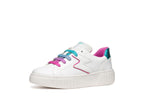 Geox pantofi fete sport cu siret colorat 36-37 Mikiroshi Alb/Multicolor