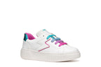 Geox pantofi fete sport cu siret colorat 28-35 Mikiroshi Alb/Multicolor