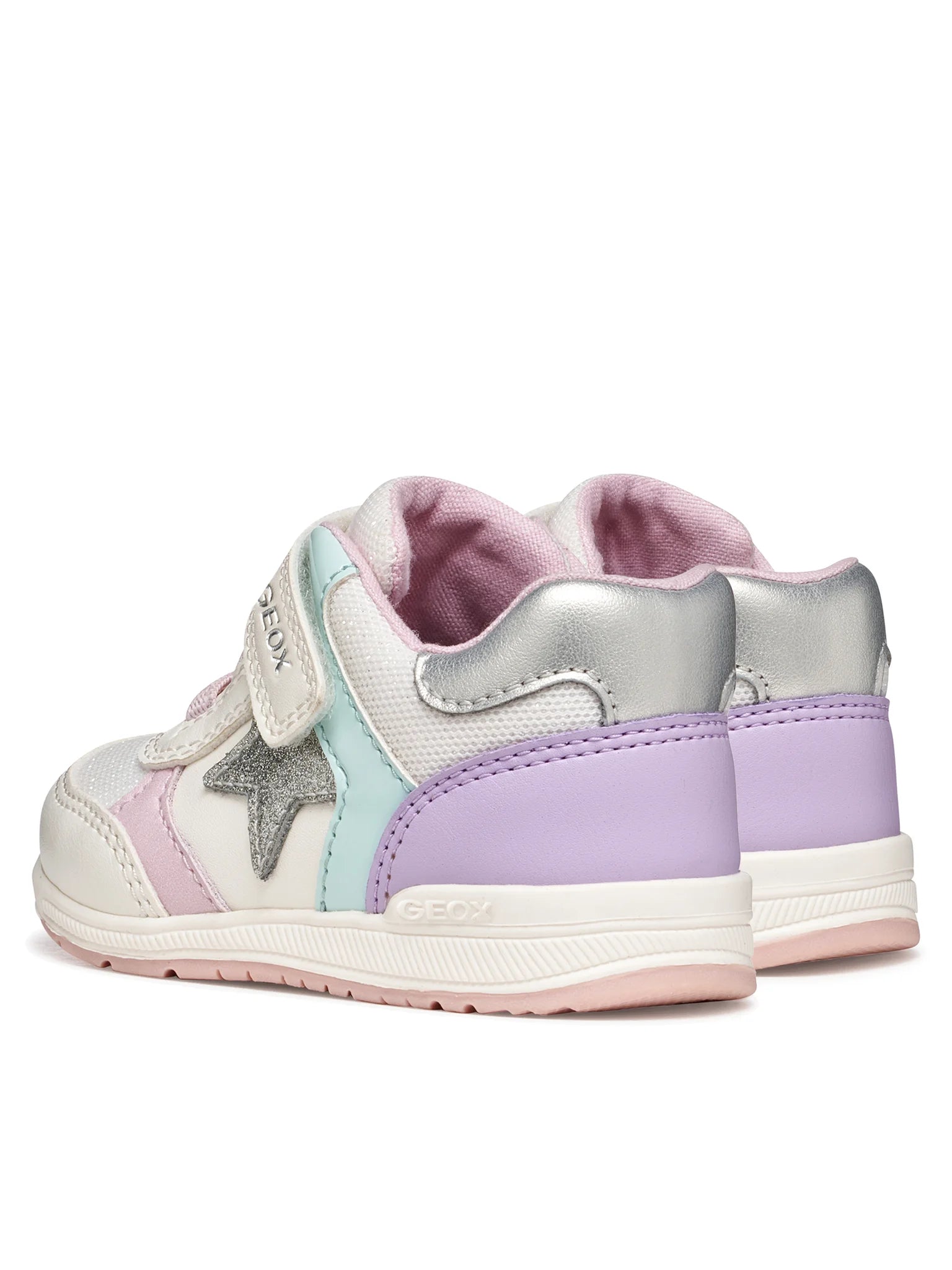 Geox pantofi fete sport First Step Rishon 18-26 Off White/Lilac