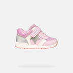 Geox pantofi fete sport First Step Rishon 18-26 Pink/Silver