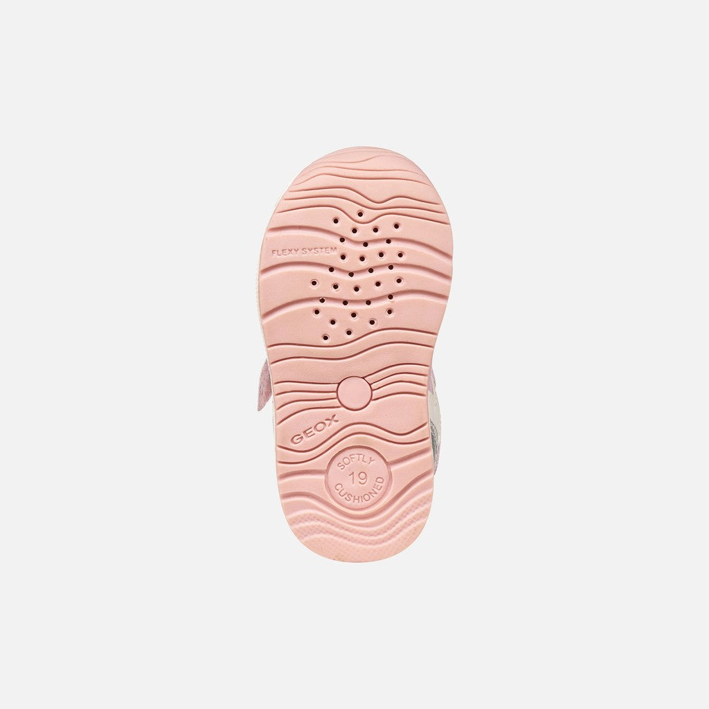 Geox pantofi fete sport First Step Rishon 18-26 Pink/Silver