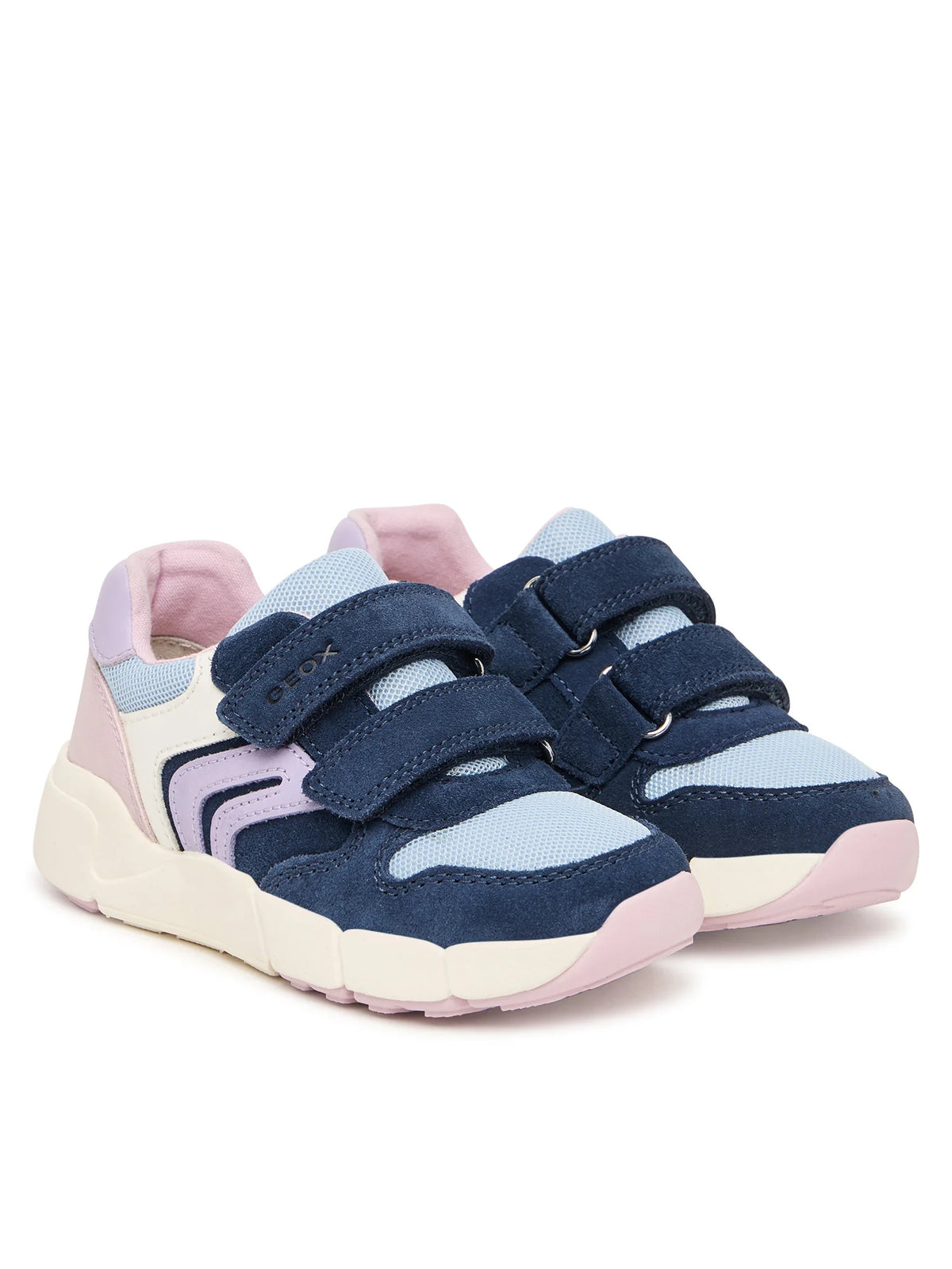 Geox pantofi fete sport Flexyper Mini 20-27 Navy-Light Lilac Imagine principală a produsului