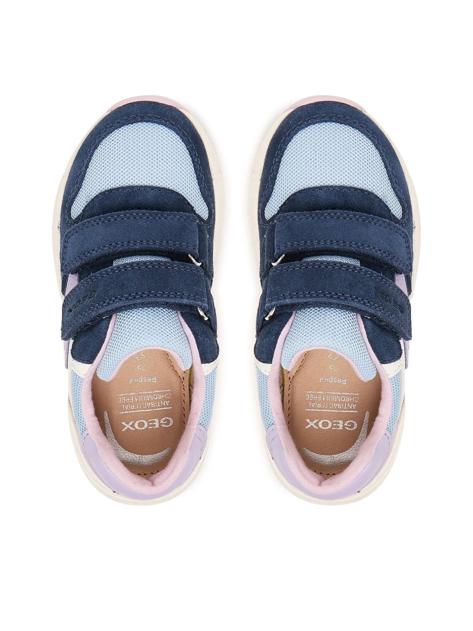 Geox pantofi fete sport Flexyper Mini 20-27 Navy-Light Lilac
