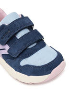 Geox pantofi fete sport Flexyper Mini 20-27 Navy-Light Lilac