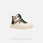 Geox Respira pantofi fete sport sneakers Laquinny 28-39 Light ivory/Light Bronze