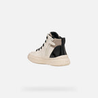 Geox Respira pantofi fete sport sneakers Laquinny 28-39 Light ivory/Light Bronze