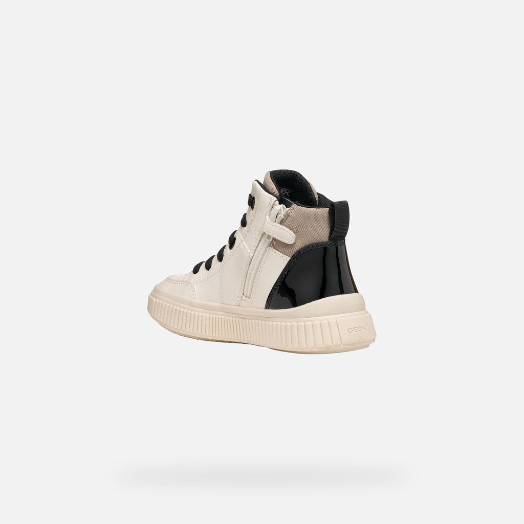 Geox Respira pantofi fete sport sneakers Laquinny 28-39 Light ivory/Light Bronze