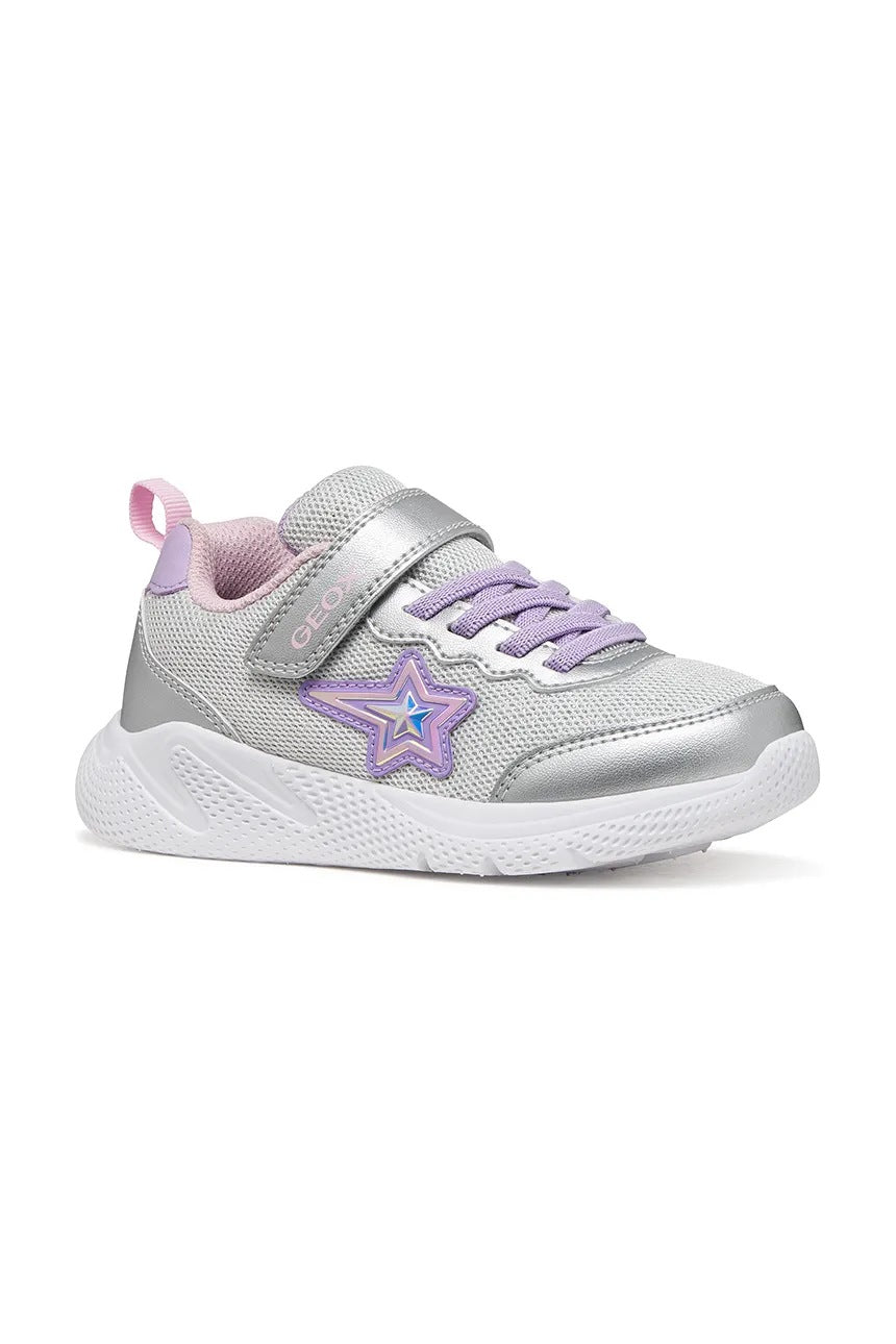 Geox pantofi fete sport Sprintye Junior 26-34 Silver/Lilac Imagine principală a produsului