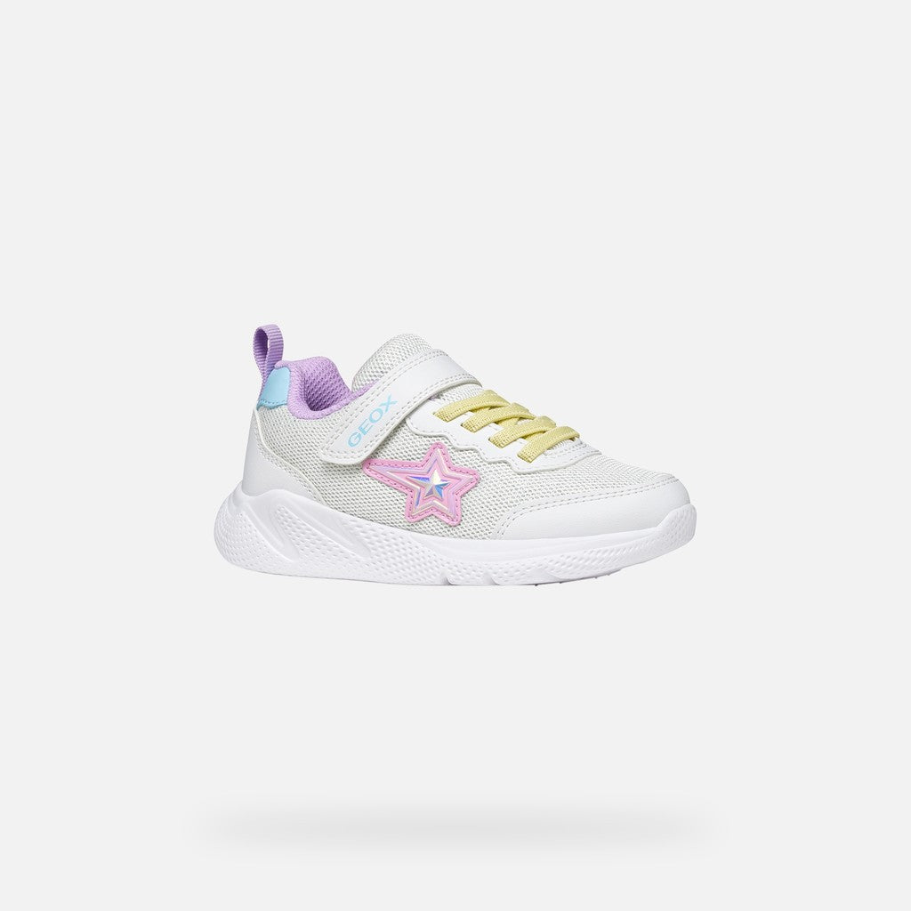 Geox pantofi fete sport Sprintye Junior 26-34 White/Multicolor Imagine principală a produsului