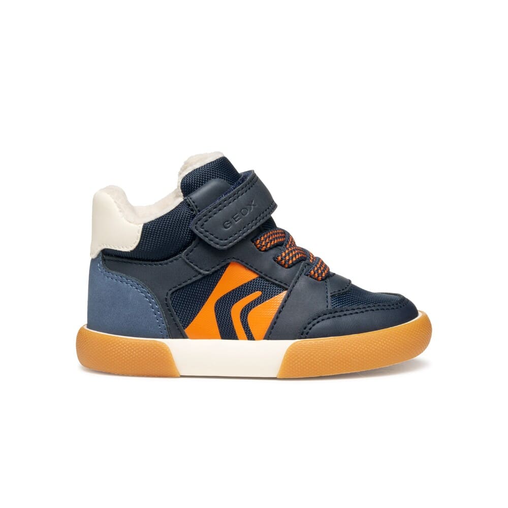 Geox pantofi baieti imblaniti Gisli 24-27 Navy/Dark Orange