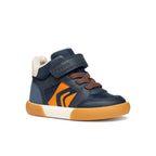 Geox pantofi baieti imblaniti Gisli 24-27 Navy/Dark Orange