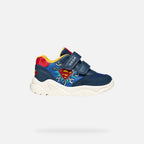 Geox pantofi baieti sport Ciufciuf  22-27 Light navy/Red cu Superman