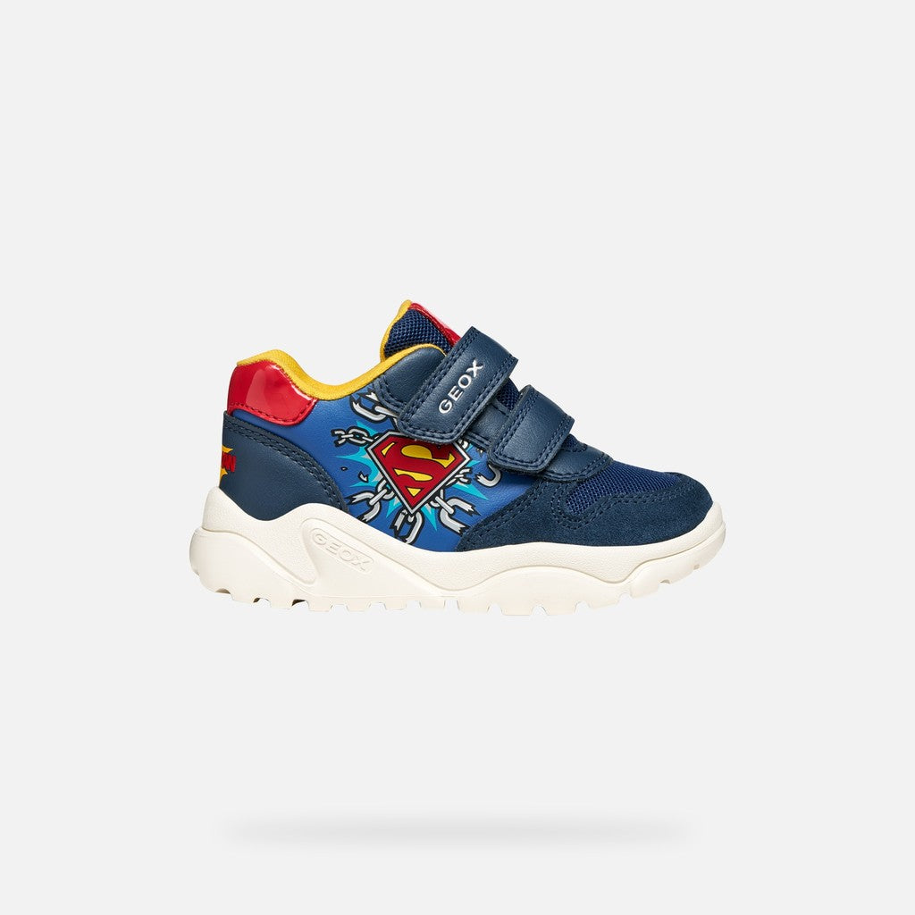 Geox pantofi baieti sport Ciufciuf  22-27 Light navy/Red cu Superman