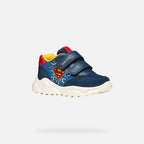 Geox pantofi baieti sport Ciufciuf  22-27 Light navy/Red cu Superman