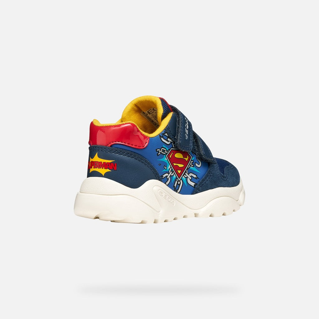 Geox pantofi baieti sport Ciufciuf  22-27 Light navy/Red cu Superman