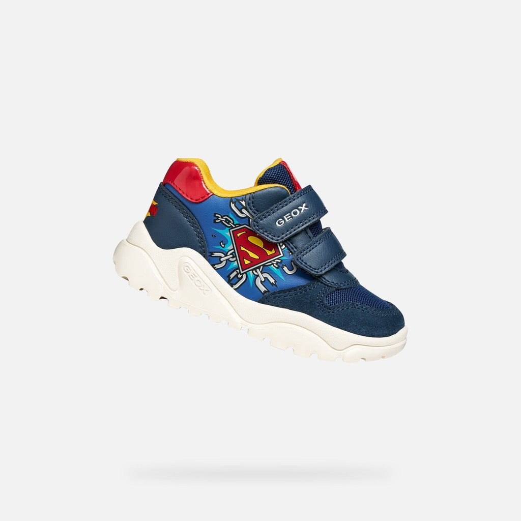Geox pantofi baieti sport Ciufciuf  22-27 Light navy/Red cu Superman