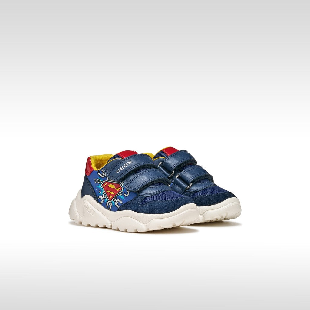 Geox pantofi baieti sport Ciufciuf  22-27 Light navy/Red cu Superman