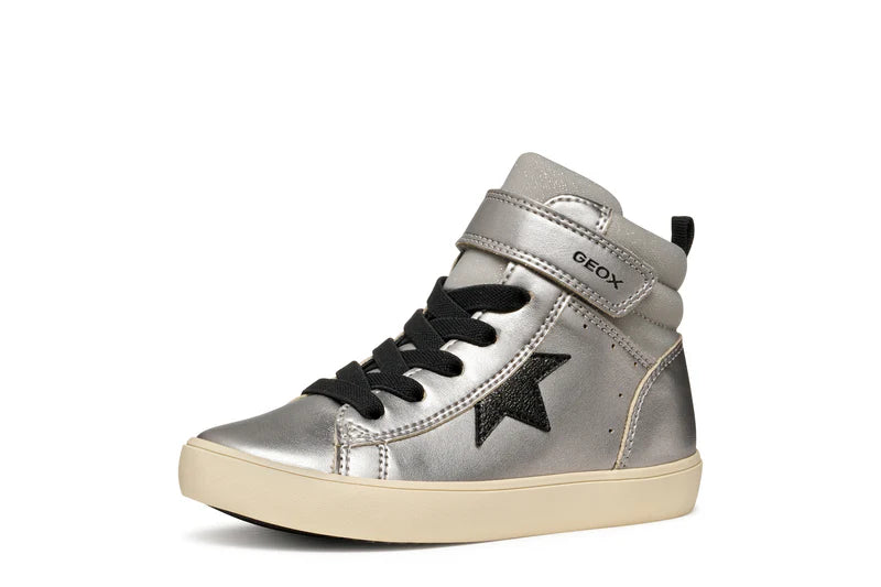 Geox pantofi sport fete Gisli 28-35 Dark Silver/Black