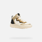 Geox pantofi sport fete Laquinny 28-35 Light ivory/Platinum